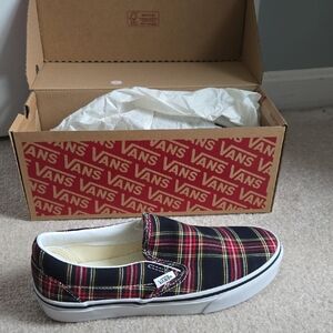 Vans Checkered Slip-On Sneakers - Black, Red, Yellow